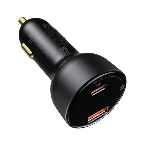 Kup Auto nabíječka Baseus Superme USB, USB-C, 100W + USB-C kabel (černá) - BSU2838BLK - {ean13} - Sklep Home Screen