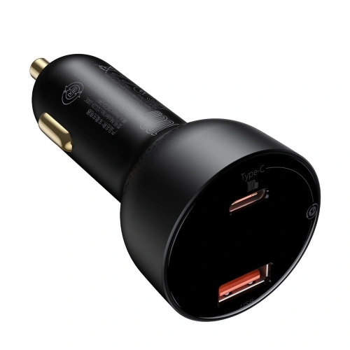 Kup Auto nabíječka Baseus Superme USB, USB-C, 100W + USB-C kabel (černá) - BSU2838BLK - {ean13} - Sklep Home Screen
