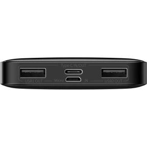 PowerBank Baseus Bipow 10000mAh, 2xUSB, USB-C, 15W (czarny)