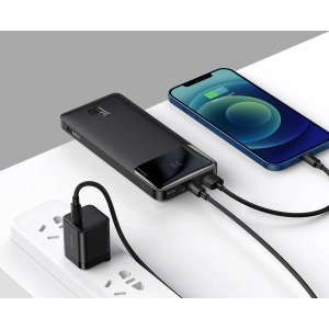 PowerBank Baseus Bipow 10000mAh, 2xUSB, USB-C, 15W (czarny)