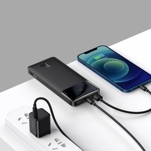Kup PowerBank Baseus Bipow 10000mAh, 2xUSB, USB-C, 15W (černý) - BSU2839BLK - {ean13} - Sklep Home Screen