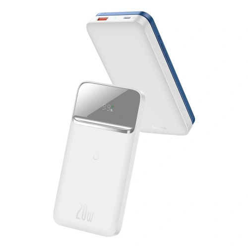 Kup PowerBank Baseus Bipow 10000mAh, 2xUSB, USB-C, 20W, QI (bílý) - BSU2840WHT - {ean13} - Sklep Home Screen