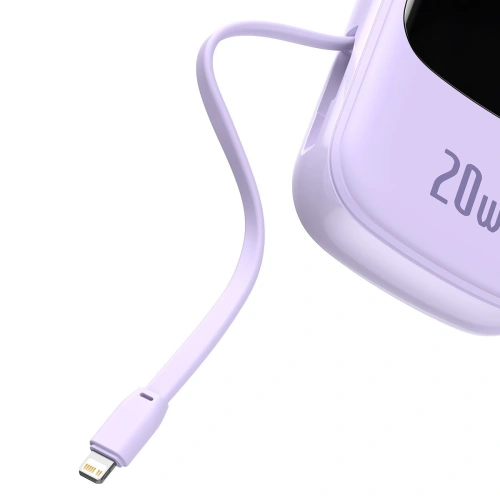 Kup Powerbank Baseus Qpow 20000mAh, IP, USB, USB-C, 20W kábellel IP (lila) - BSU2841PRP - {ean13} - Sklep Home Screen