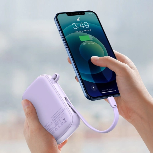 Kup Powerbank Baseus Qpow 20000mAh, IP, USB, USB-C, 20W kábellel IP (lila) - BSU2841PRP - {ean13} - Sklep Home Screen