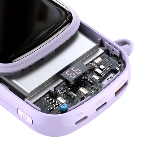 Buy Baseus Q pow Digital Display Power Bank 20000mAh, IP, USB, USB-C, 20W with IP Cable (purple) - BSU2841PRP - {ean13} - Home Screen Store Europe