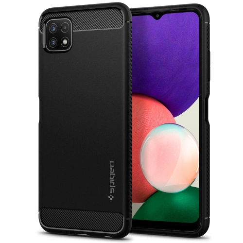 Kup Etui Spigen Rugged Armor Samsung Galaxy A22 5G Matná černá - SPN1664BLK - {ean13} - Sklep Home Screen