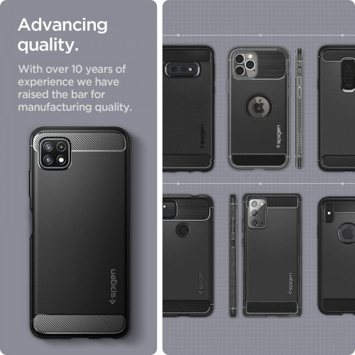 Kup Etui Spigen Rugged Armor Samsung Galaxy A22 5G Matná černá - SPN1664BLK - {ean13} - Sklep Home Screen