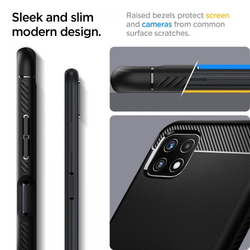 Kup Etui Spigen Rugged Armor Samsung Galaxy A22 5G Matná černá - SPN1664BLK - {ean13} - Sklep Home Screen