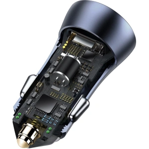 Kup Autós töltő Baseus Golden Contactor Pro, USB + USB-C, QC4.0+, PD, SCP, 40W (szürke) + 1m USB-C kábel iP-hez (fekete) - BSU2843BLK - {ean13} - Sklep Home Screen