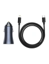 Kup Ładowarka samochodowa Baseus Golden Contactor Pro, USB + USB-C, QC4.0+, PD, SCP, 40W (szara) + kabel USB-C do iP 1m (czarny) - BSU2843BLK - {ean13} - Sklep Home Screen