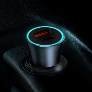 Kup Autonabíječka Baseus Golden Contactor Pro, USB + USB-C, QC4.0+, PD, SCP, 40W (šedá) + kabel USB-C do iP 1m (černý) - BSU2843BLK - {ean13} - Sklep Home Screen