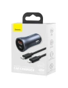 Kup Ładowarka samochodowa Baseus Golden Contactor Pro, USB + USB-C, QC4.0+, PD, SCP, 40W (szara) + kabel USB-C do iP 1m (czarny) - BSU2843BLK - {ean13} - Sklep Home Screen