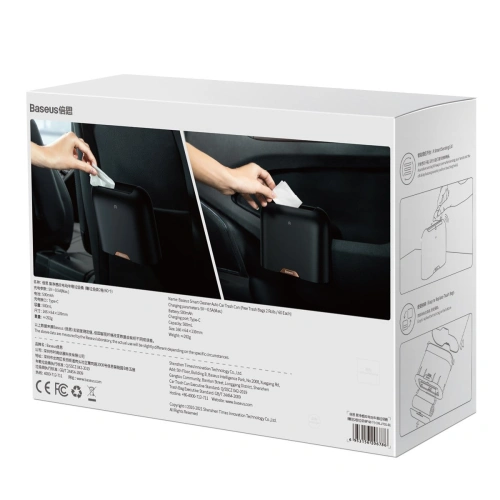 Kup Automobilní odpadkový koš Baseus Smart Cleaner, 500ml (černý) - BSU2844BLK - {ean13} - Sklep Home Screen