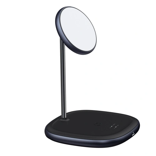 Kup Stativ magnetic Baseus Swan MagSafe cu încărcător inductiv pentru iPhone 12 (negru) + încărcător de rețea 24W (negru) - BSU2845BLK - {ean13} - Sklep Home Screen
