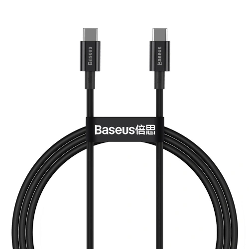 Buy Baseus Superior Series Cable USB-C to USB-C, 100W, 1m (black) - BSU2848BLK - {ean13} - Home Screen Store Europe
