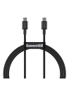 Cablul USB-C la USB-C Baseus Superior Series, 100W, 1m (negru)