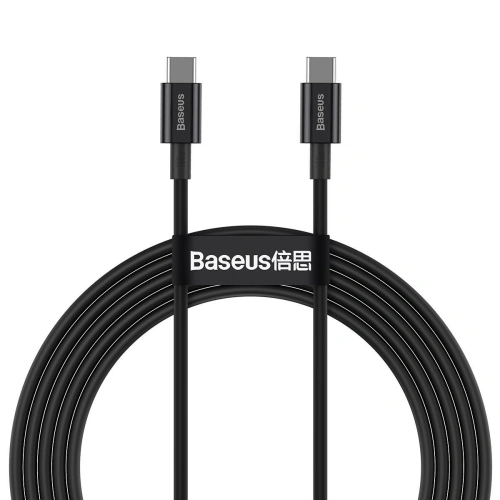 Kup USB-C to USB-C kábel Baseus Superior Series, 100W, 2m (fekete) - BSU2850BLK - {ean13} - Sklep Home Screen