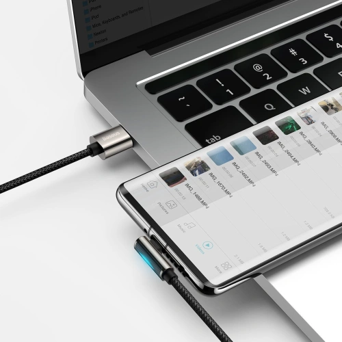Kup Kabel USB do USB-C kątový Baseus Legend Series, 66W, 2m (černý) - BSU2854BLK - {ean13} - Sklep Home Screen