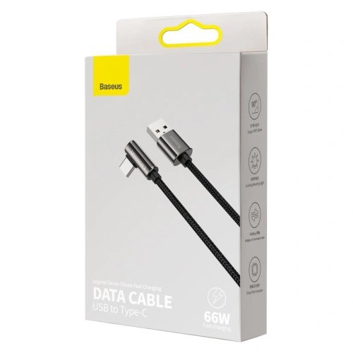 Kup Kabel USB do USB-C kątový Baseus Legend Series, 66W, 2m (černý) - BSU2854BLK - {ean13} - Sklep Home Screen