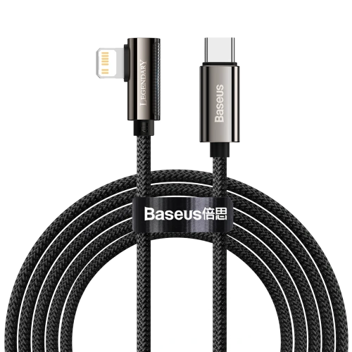 Kup Cablu USB-C la Lightning unghiular Baseus Legend Series, PD, 20W, 1m (negru) - BSU2855BLK - {ean13} - Sklep Home Screen
