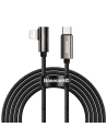 Cablu USB-C la Lightning unghiular Baseus Legend Series, PD, 20W, 1m (negru)