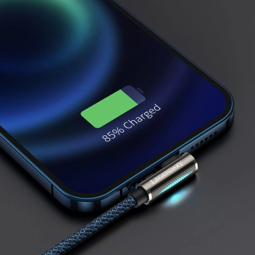 Kup Baseus USB-zu-Lightning-Winkelkabel Legend Series, 2,4A, 1m (blau) - BSU2856BLU - {ean13} - Sklep Home Screen