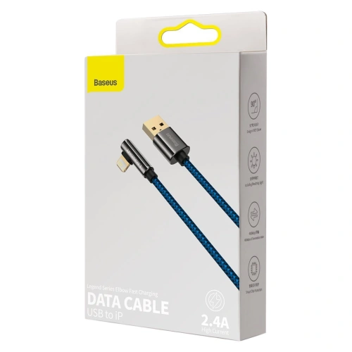 Kup Baseus USB-zu-Lightning-Winkelkabel Legend Series, 2,4A, 1m (blau) - BSU2856BLU - {ean13} - Sklep Home Screen