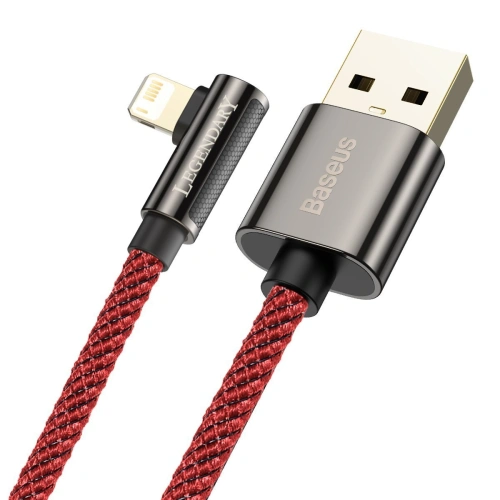 Kup Cablu USB pentru Lightning unghiular Baseus Legend Series, 2.4A, 1m (roșu) - BSU2857RED - {ean13} - Sklep Home Screen