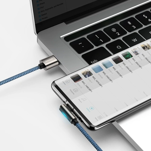 Kup Kabel USB do USB-C kątový Baseus Legend Series, 66W, 1m (modrý) - BSU2858BLU - {ean13} - Sklep Home Screen