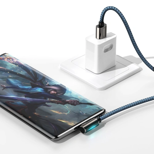 Kup Kabel USB do USB-C kątový Baseus Legend Series, 66W, 1m (modrý) - BSU2858BLU - {ean13} - Sklep Home Screen
