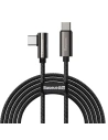 USB-C to USB-C szögletes kábel Baseus Legend Series, PD, 100W, 2m (fekete)