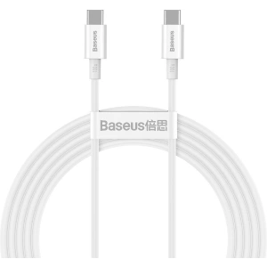 Buy Baseus Superior Series Cable USB-C to USB-C, 100W, 2m (white) - BSU2861WHT - {ean13} - Home Screen Store Europe