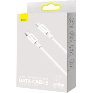 Kabel USB-C do USB-C Baseus Superior Series, 100W, 2m (bílý)
