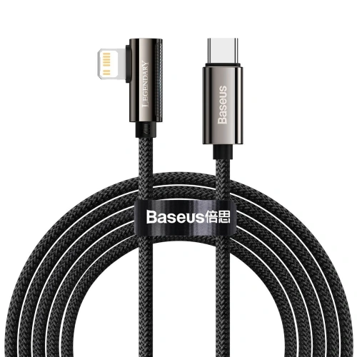 Kup Cablul USB-C la Lightning unghiular Baseus Legend Series, PD, 20W, 2m (negru) - BSU2865BLK - {ean13} - Sklep Home Screen
