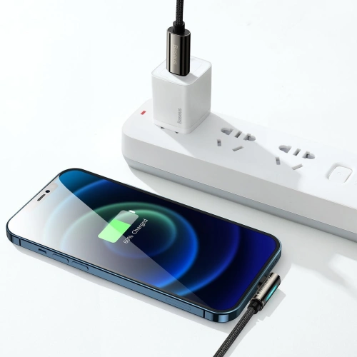 Kup Cablul USB-C la Lightning unghiular Baseus Legend Series, PD, 20W, 2m (negru) - BSU2865BLK - {ean13} - Sklep Home Screen