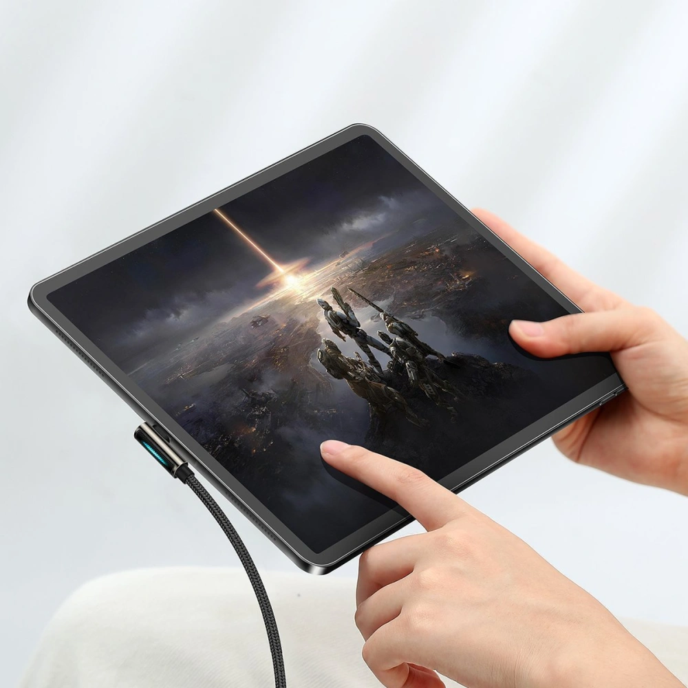 Kabel USB-C do Lightning kątowy Baseus Legend Series, PD, 20W, 2m (czarny)