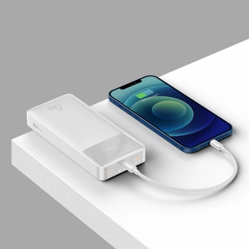 Kup PowerBank Baseus Bipow 20000mAh, 2xUSB, USB-C, 20W (alb) - BSU2868WHT - {ean13} - Sklep Home Screen