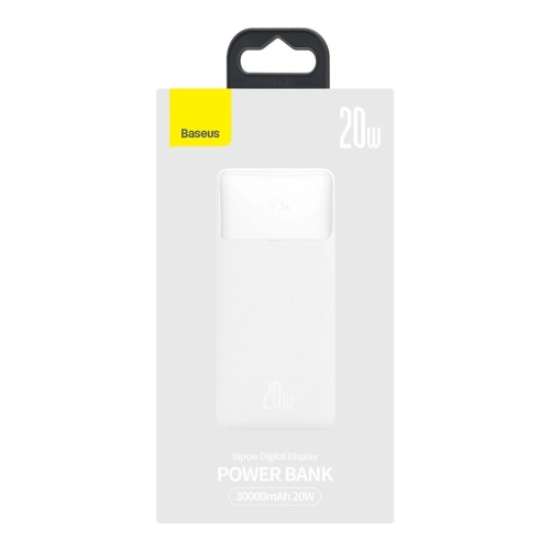 Kup PowerBank Baseus Bipow 30000mAh, 2xUSB, USB-C, 20W (biały) - BSU2869WHT - {ean13} - Sklep Home Screen