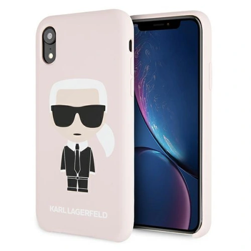 Buy Karl Lagerfeld KLHCI61SLFKPI Apple iPhone XR light pink hardcase Silicone Iconic - KLD589PNK - {ean13} - Home Screen Store Europe
