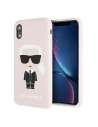 Buy Karl Lagerfeld KLHCI61SLFKPI Apple iPhone XR light pink hardcase Silicone Iconic - KLD589PNK - {ean13} - Home Screen Store Europe