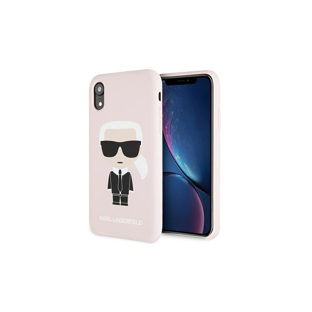 Etui Karl Lagerfeld KLHCI61SLFKPI Apple iPhone XR jasnoróżowy/light pink hardcase Silicone Iconic