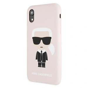 Karl Lagerfeld KLHCI61SLFKPI Apple iPhone XR light pink hardcase Silicone Iconic