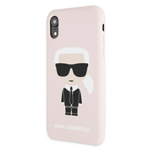Buy Karl Lagerfeld KLHCI61SLFKPI Apple iPhone XR light pink hardcase Silicone Iconic - KLD589PNK - {ean13} - Home Screen Store Europe