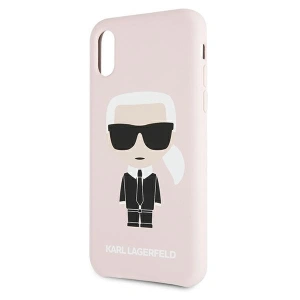 Karl Lagerfeld KLHCI61SLFKPI Apple iPhone XR light pink hardcase Silicone Iconic