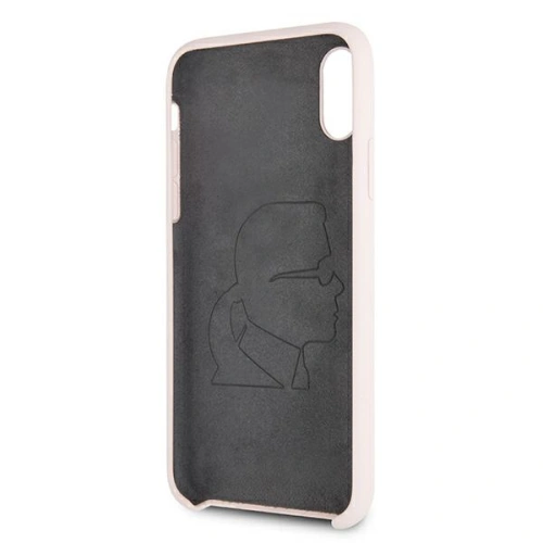 Buy Karl Lagerfeld KLHCI61SLFKPI Apple iPhone XR light pink hardcase Silicone Iconic - KLD589PNK - {ean13} - Home Screen Store Europe