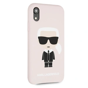 Kup Etui Karl Lagerfeld KLHCI61SLFKPI Apple iPhone XR jasnoróżowy/light pink hardcase Silicone Iconic - KLD589PNK - {ean13} - Sklep Home Screen