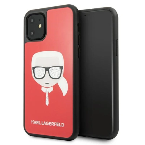 Kup Etui Karl Lagerfeld KLHCN61DLHRE Apple iPhone 11 piros/piros Iconic Glitter Karl feje - KLD591RED - {ean13} - Sklep Home Screen