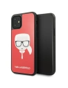 Etui Karl Lagerfeld KLHCN61DLHRE Apple iPhone 11 piros/piros Iconic Glitter Karl feje
