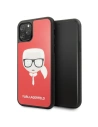 Etui Karl Lagerfeld KLHCN65DLHRE Apple iPhone 11 Pro Max czerwony/red Iconic Glitter Karl`s Head