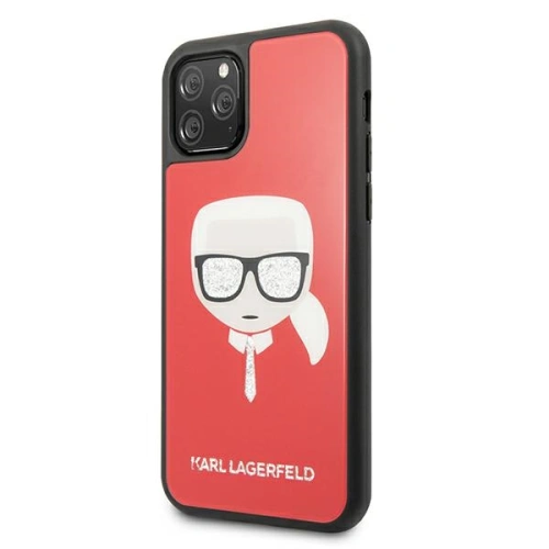 Kup Etui Karl Lagerfeld KLHCN65DLHRE Apple iPhone 11 Pro Max czerwony/red Iconic Glitter Karl`s Head - KLD592RED - {ean13} - Sklep Home Screen
